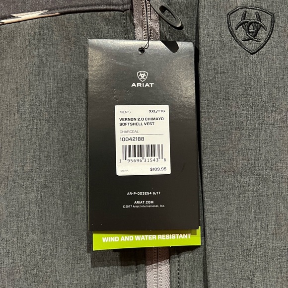 Ariat Men’s Vest XXL Vernon 2.0 Chimayo Softshell Vest - Picture 4 of 7